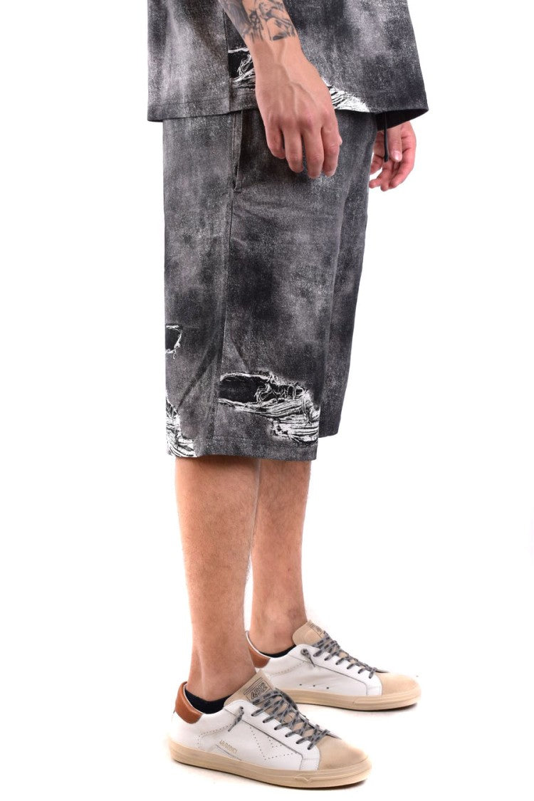 Diesel Multicolor Cotton Distressed Shorts