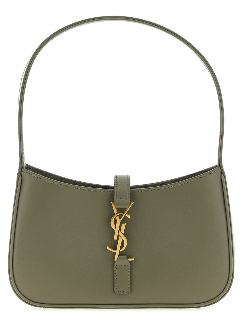Saint Laurent Mini Leather Handbag With Hook Closure