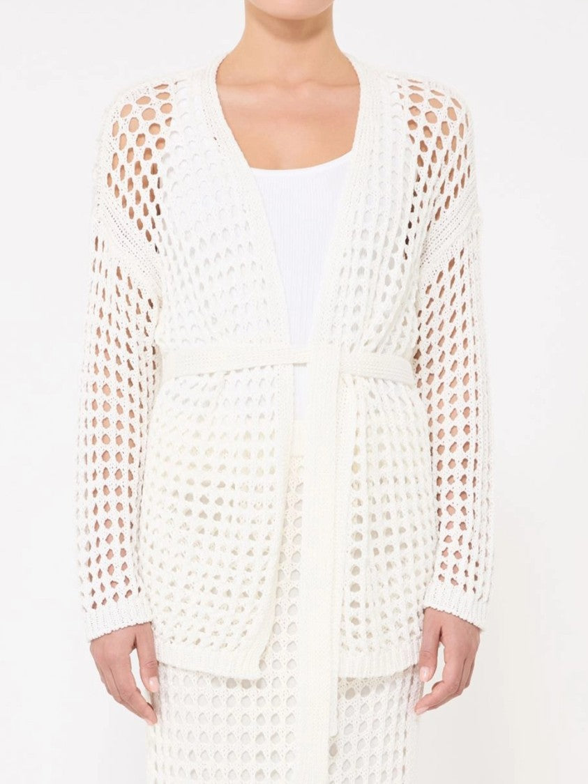 Max Mara Mxpgelo Open-Weave Knitted Cardigan