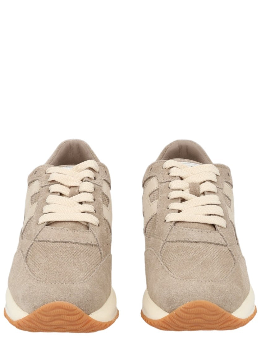 Hogan Multicolour Suede Mesh Beige Sneakers