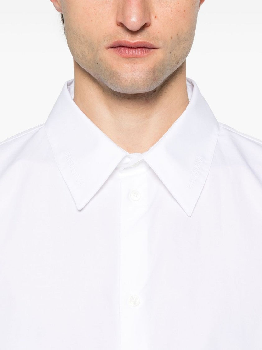 Balenciaga White Cotton Poplin Shirt
