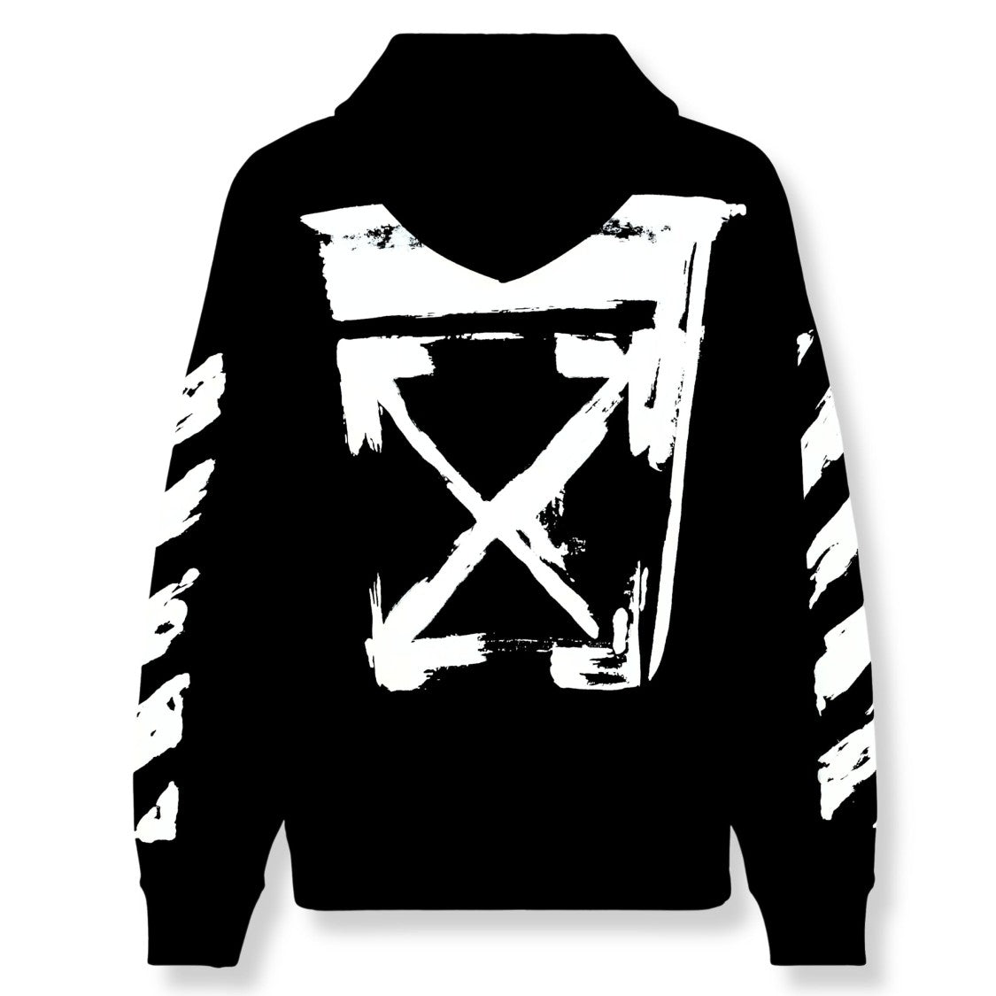 Off-White Ink Arrow Graphic Black Hoodie With Classic Silhouette