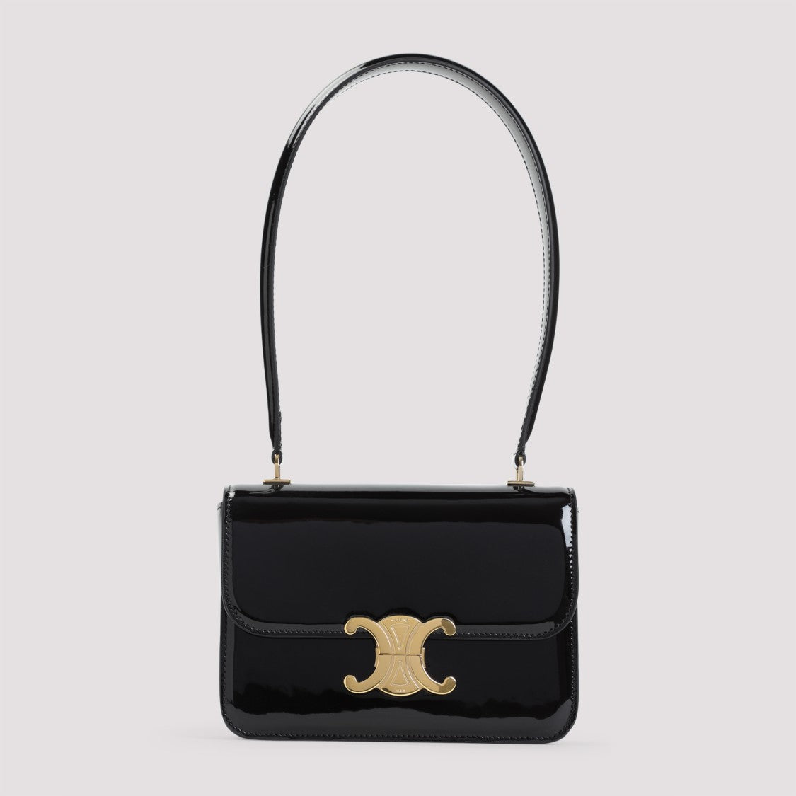 Celine Teen Garance Black Patent Calf Leather Shoulder Bag