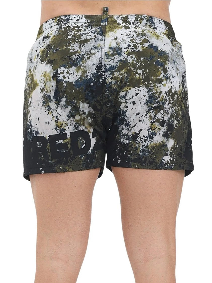 Dsquared2 Beachwear Polyamide Stretch Swim Shorts - Multicolor