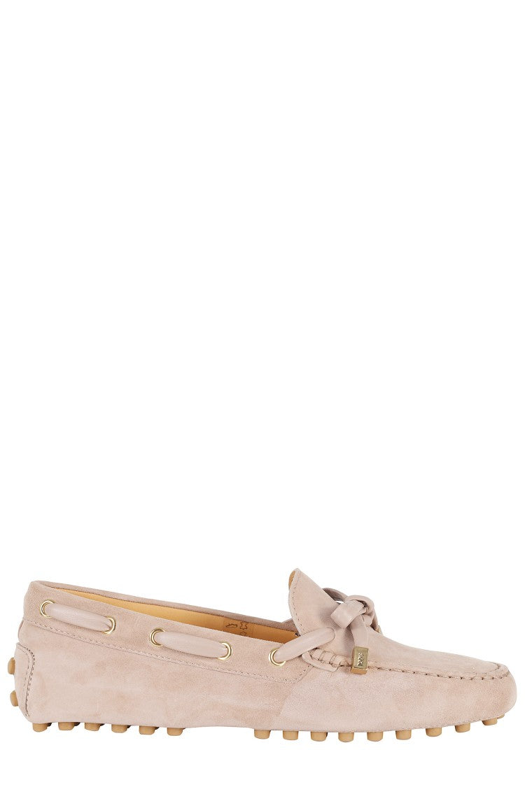 Tod's Powder Pink Rubber Loafer Golden-Inserts Leather Loafers