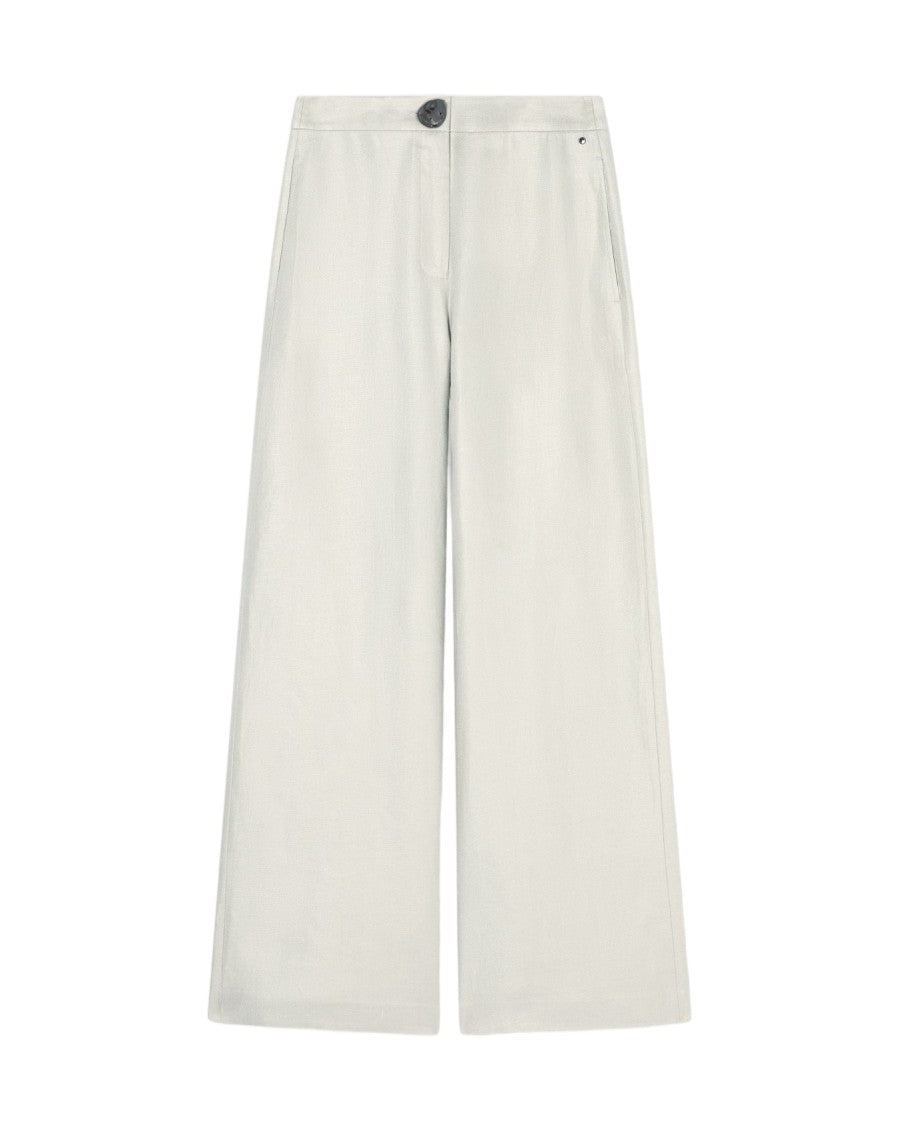 Armani Exchange Linen Twill Fluid Wide-Leg Palazzo Pants