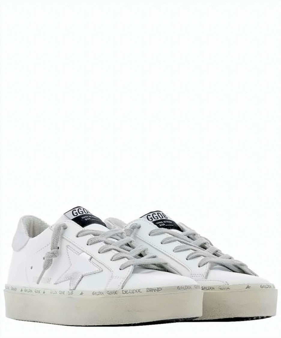 Golden Goose Low-Top White Sneakers With Silver Star Detail