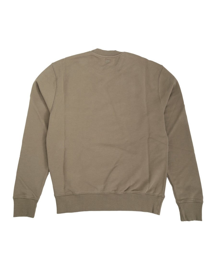 Ami Classic Fit Loopback Organic Cotton Sweatshirt