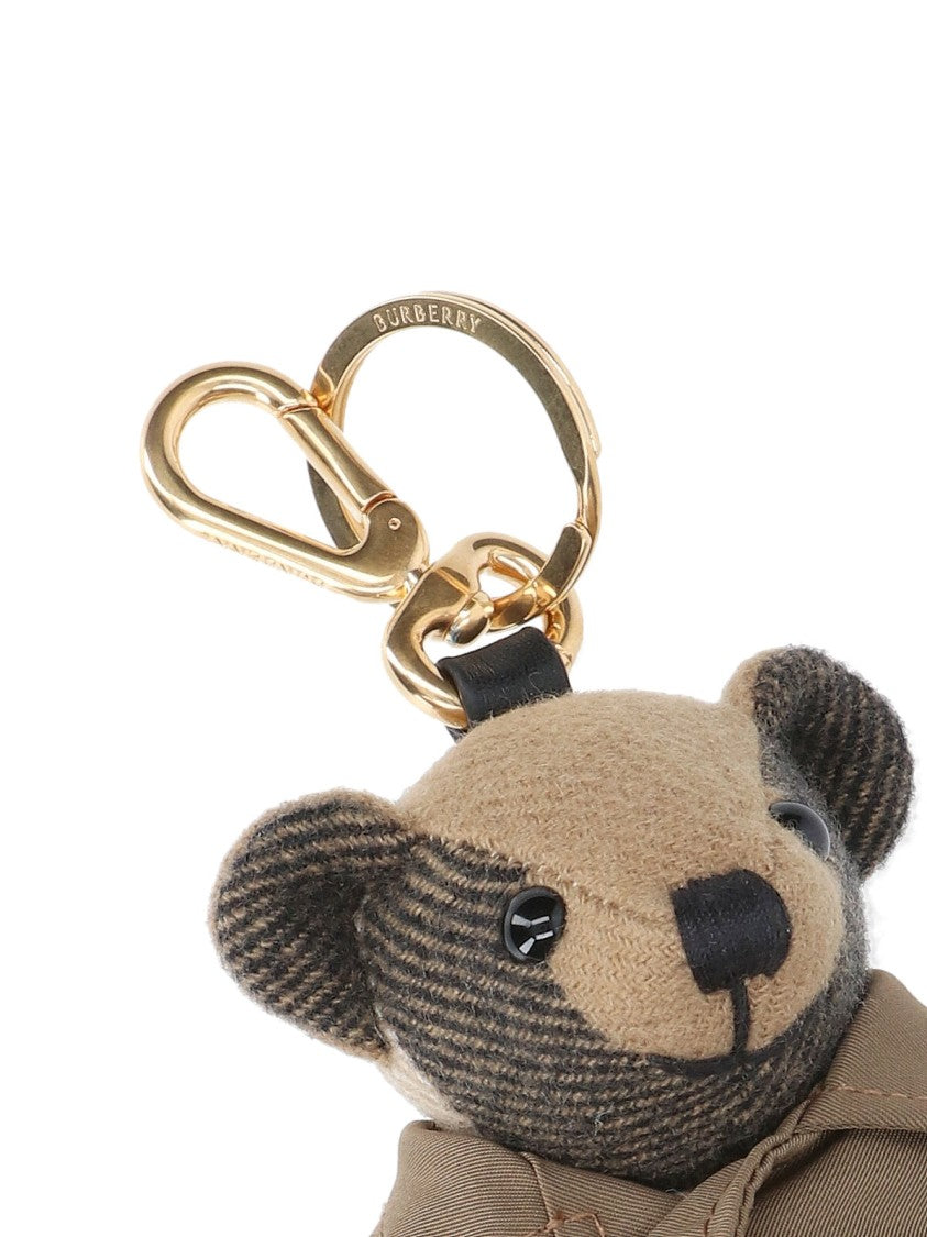 Burberry Teddy Bear Charm In Cashmere