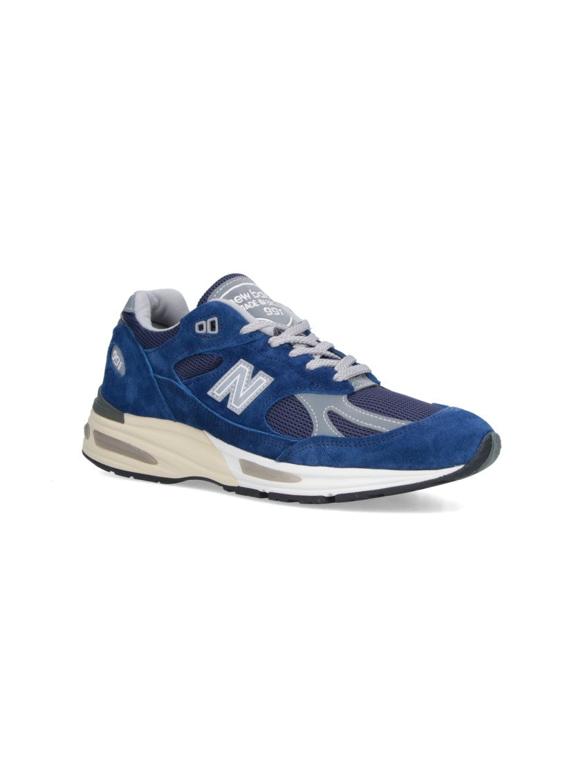 New Balance Blue Suede Mesh Low-Top Sneakers