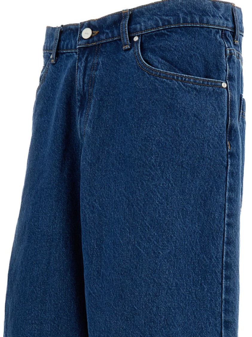 Arte Relaxed Fit Blue Denim Shorts With Button Fastening And Pocket Details