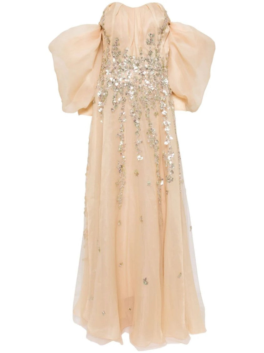 Saiid Kobeisy Organza Dress With Dotted Beading