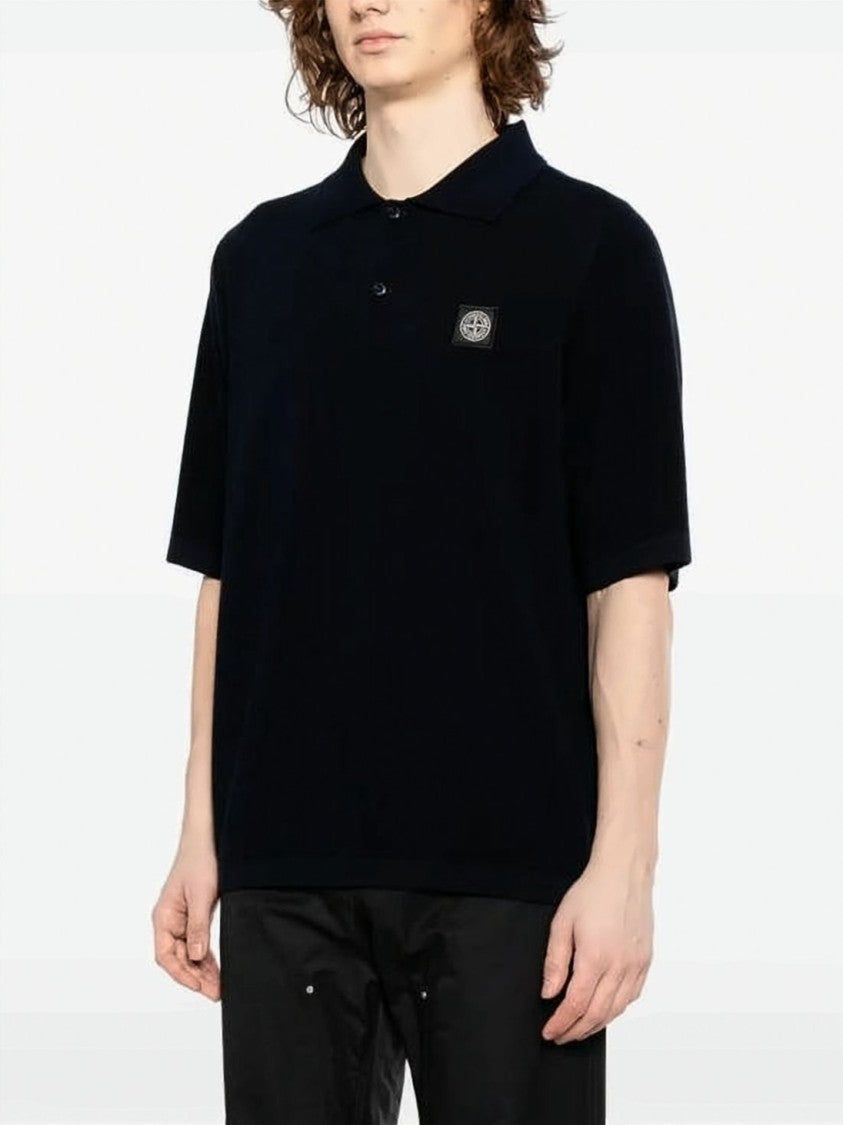 Stone Island Short-Sleeved Polo Shirt With Classic Collar