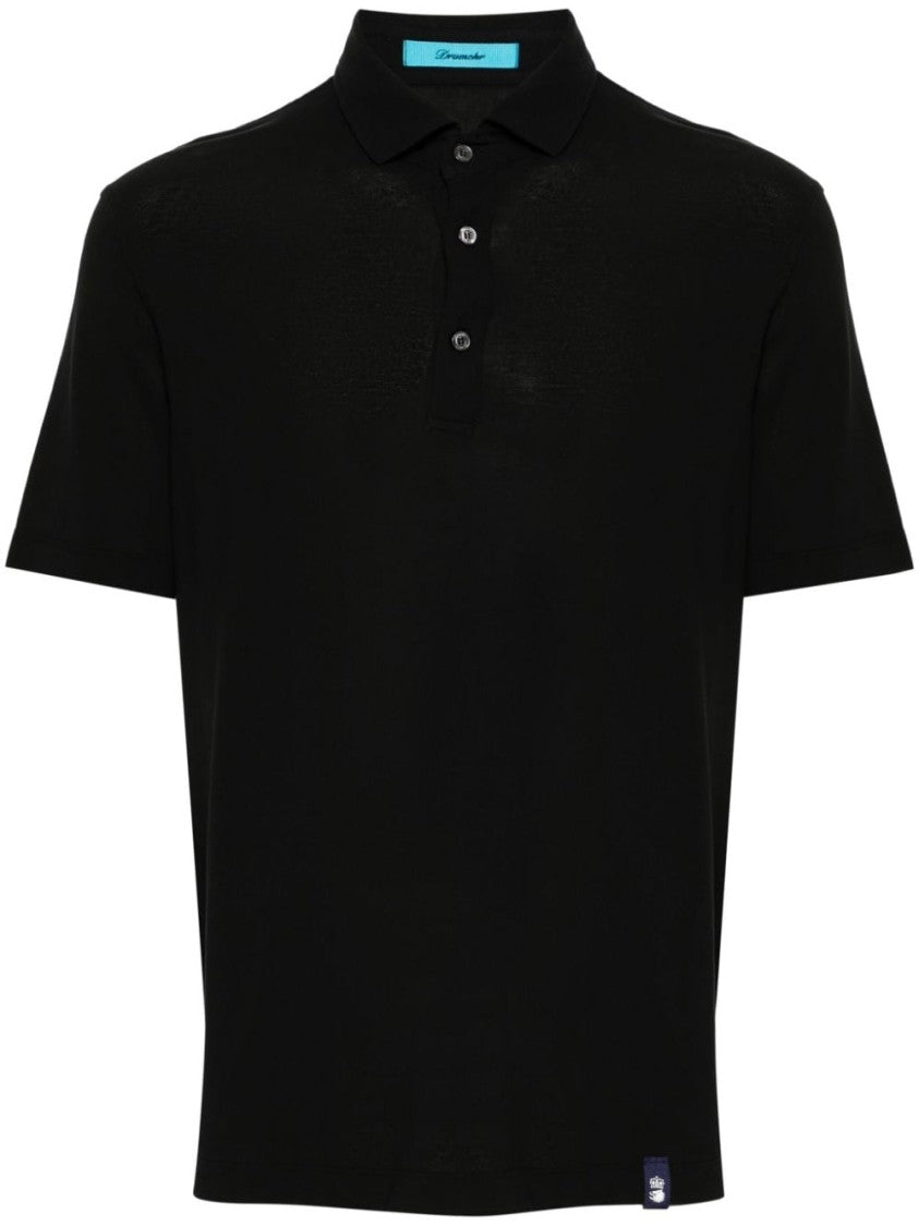 Drumohr Classic Short-Sleeve Logo Polo Shirt