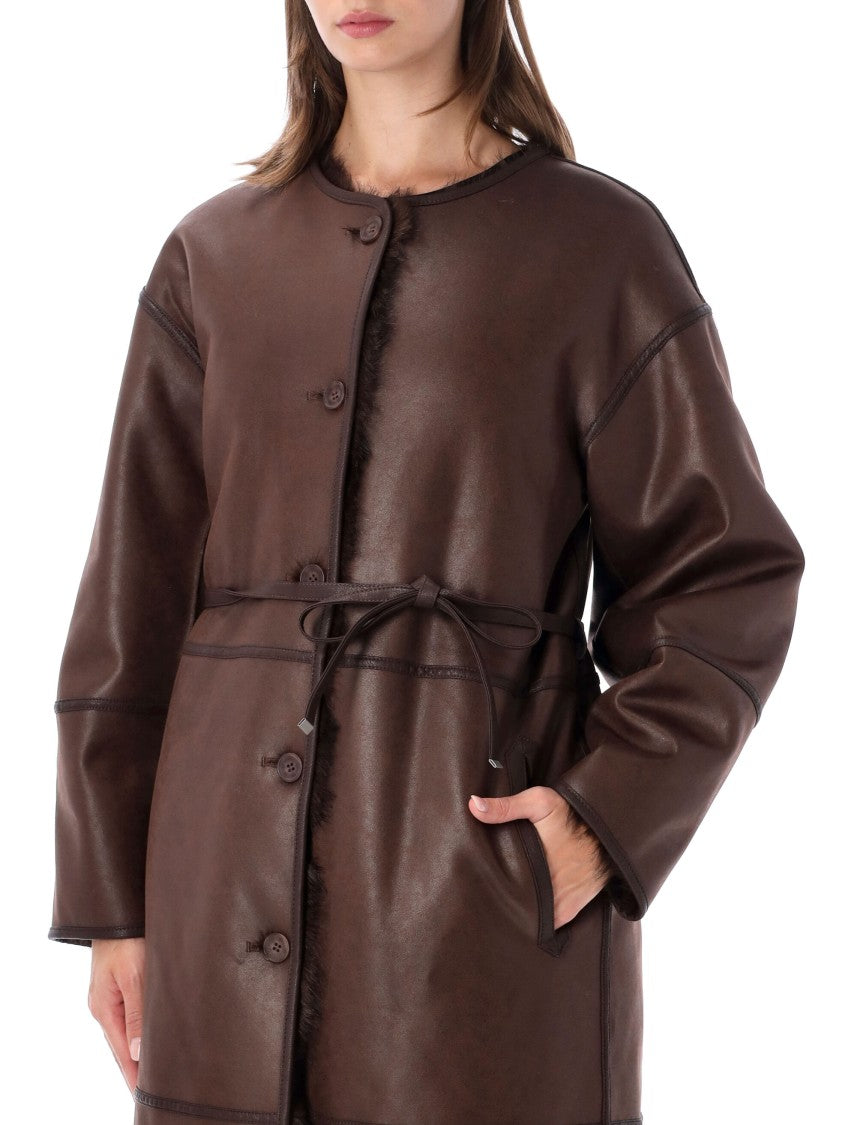 Urbancode Coat Toscana Faux Fur Reversabel Reversible Belted Coat