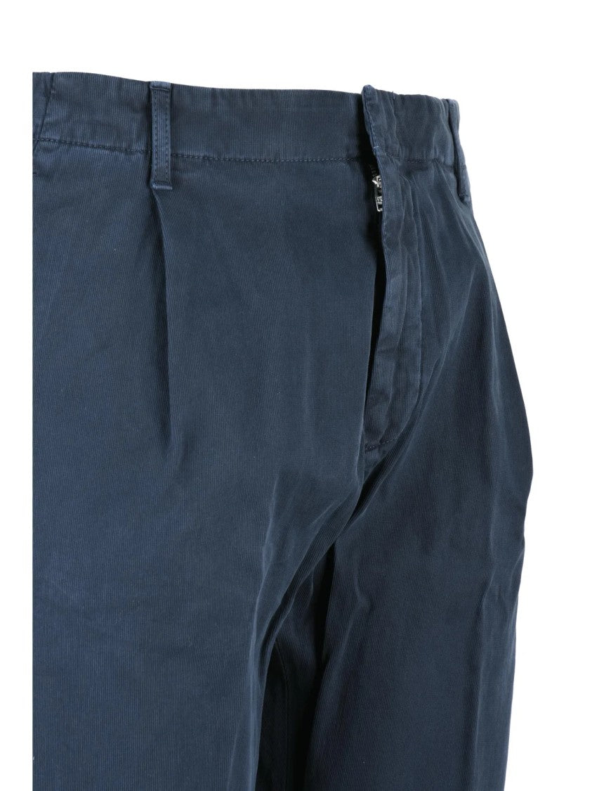 Dondup Blue Ben Straight-Leg Stretch-Cotton Chinos