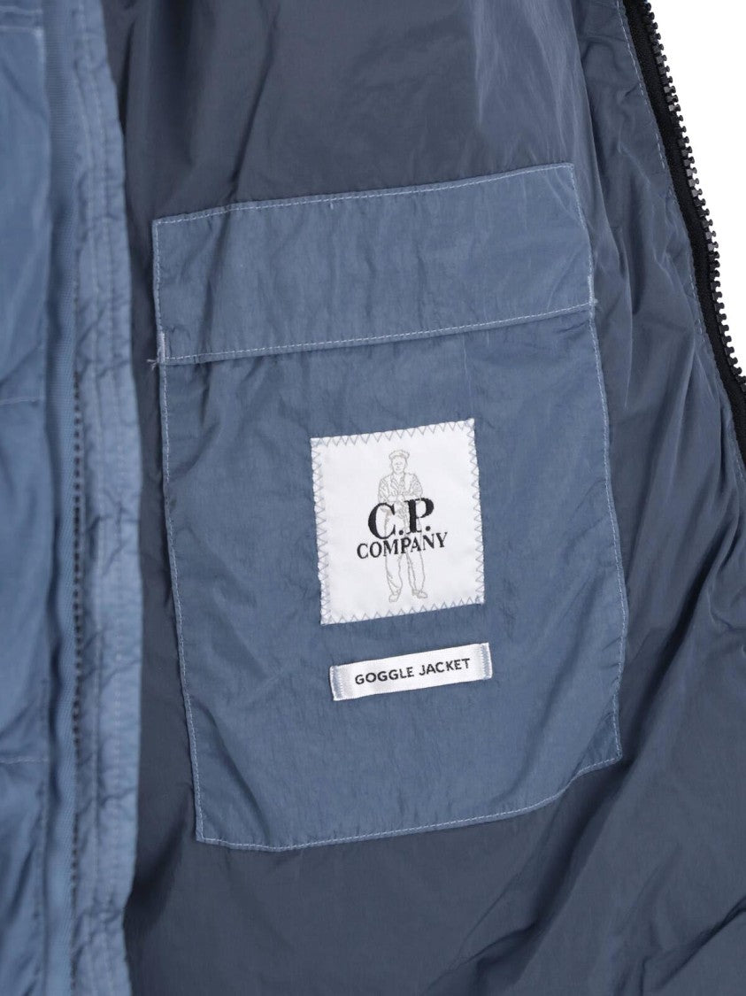 C.P. Company Blue Chrome-R Hooded Down Jacket