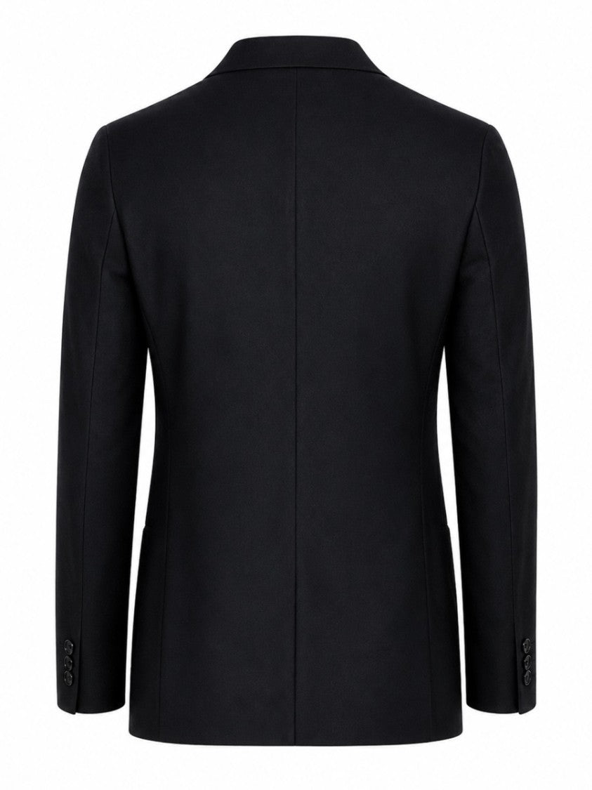 Giorgio Armani Single-Breasted Cashmere Blend Blazer With Notch Lapels