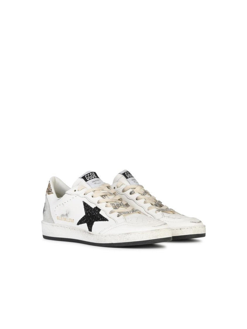 Golden Goose Ball Star' White Leather Sneakers