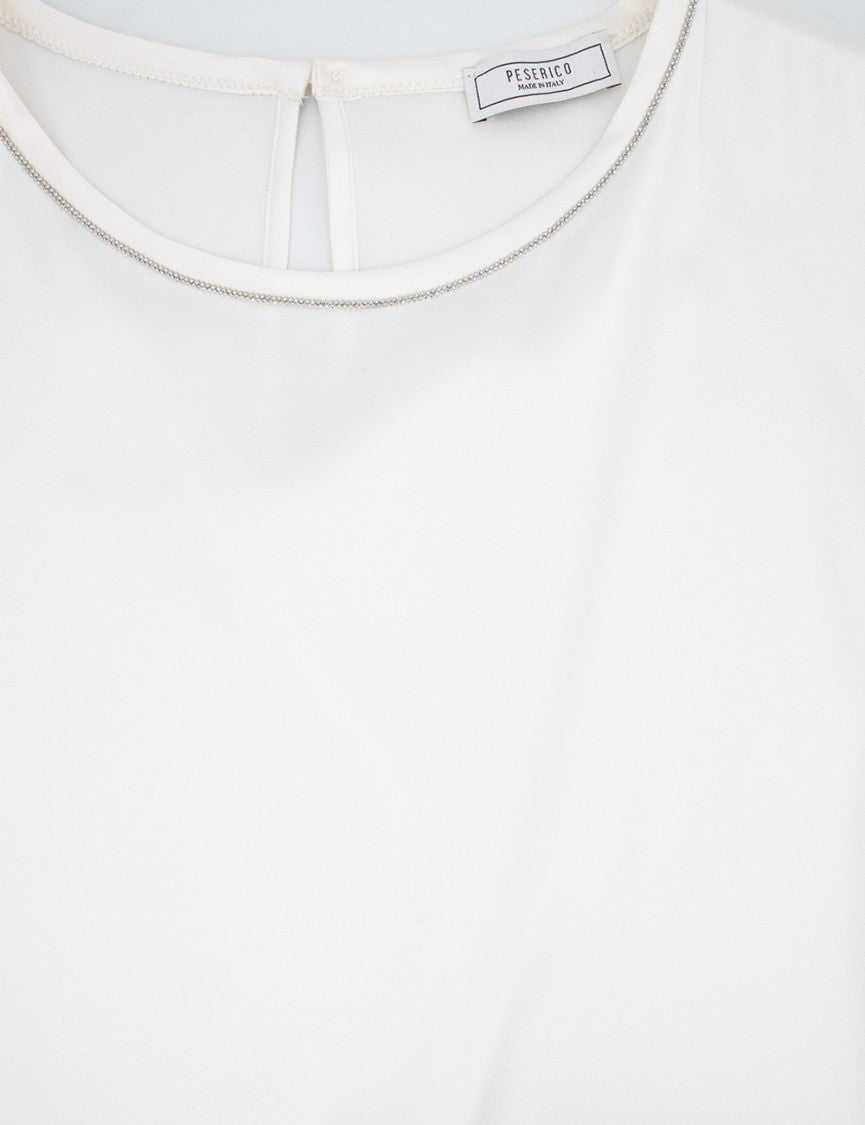 Peserico Silk Top With Round Neck