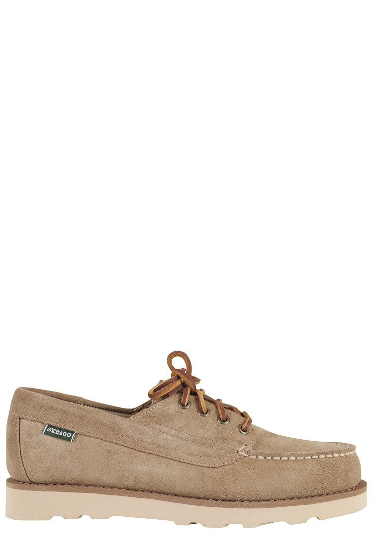 Sebago Camel Suede Lace-Up Shoe