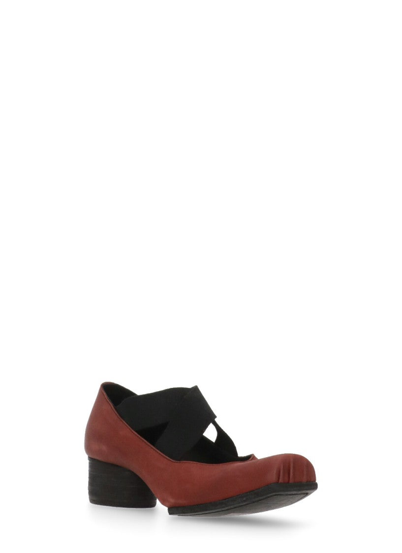 Uma Wang Bordeaux Leather Shoes