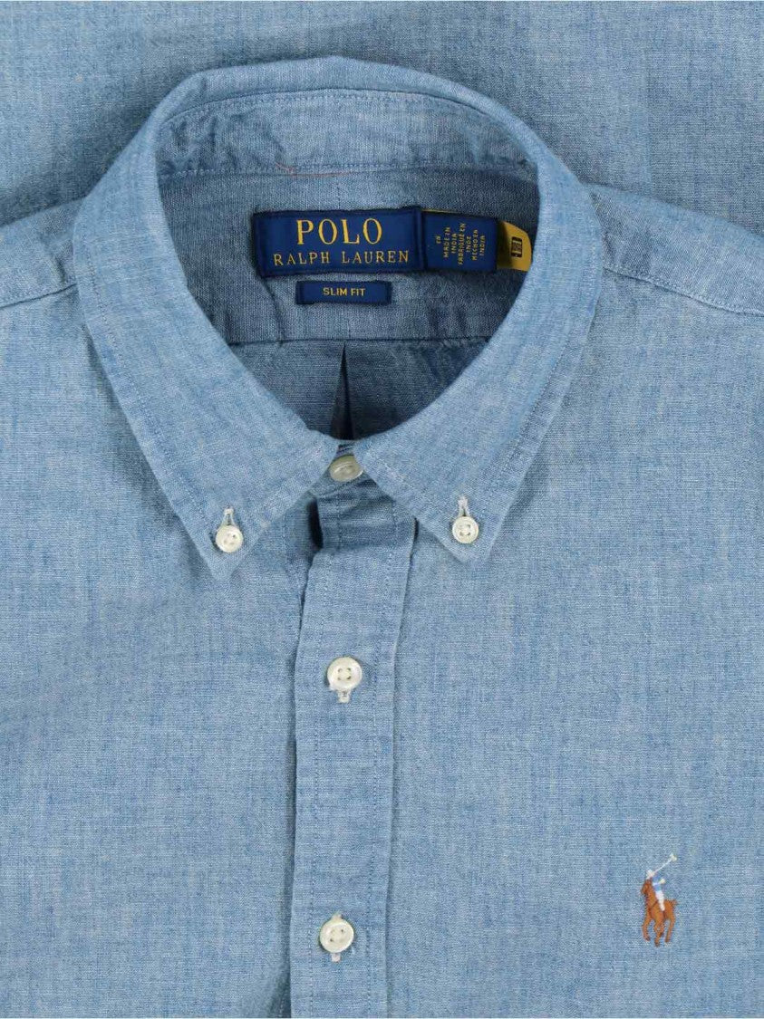 Polo Ralph Lauren Denim Logo Shirt – Light Blue