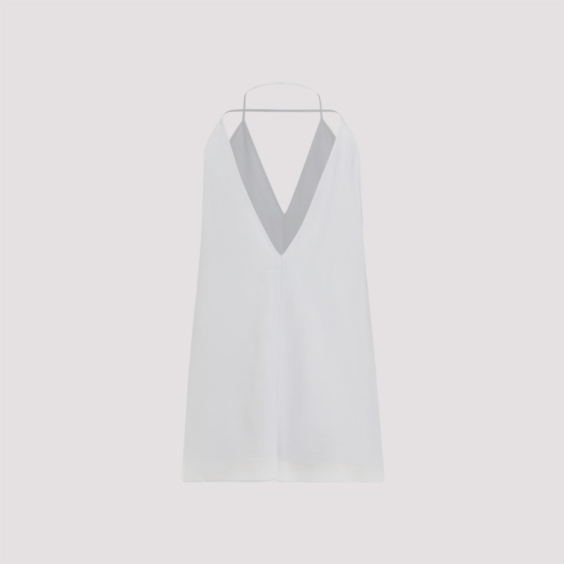 Totême Double-Halter White Silk Top