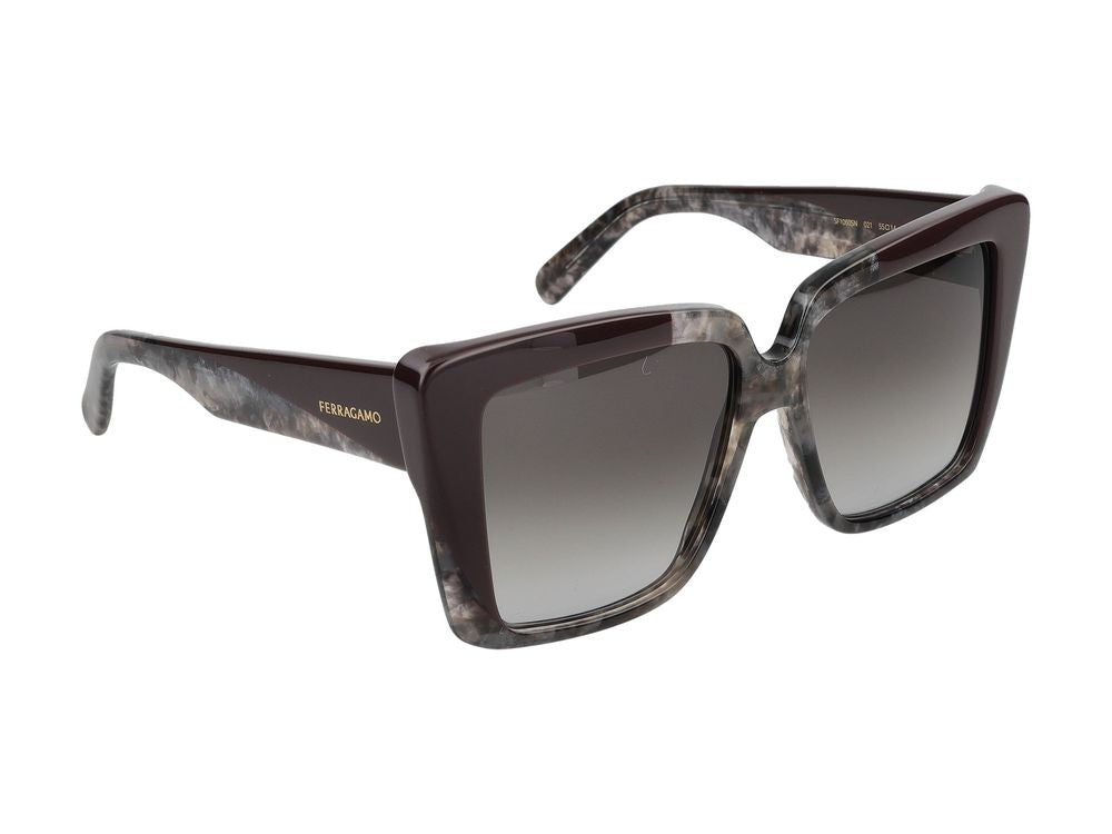 Salvatore Ferragamo Sunglasses Salvatore Ferragamo Sf1060sn 021 Grey Marble/Bordeaux 55/14/140