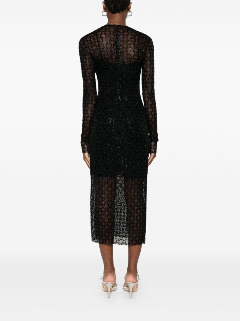 Givenchy Sheer Overlay Midi Dress