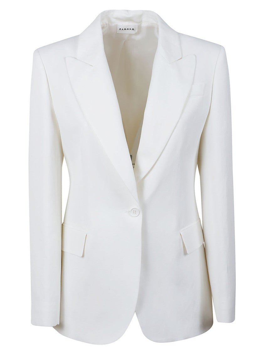 P.A.R.O.S.H. Tailored Blazer With Single-Button Closure And Sharp Lapels