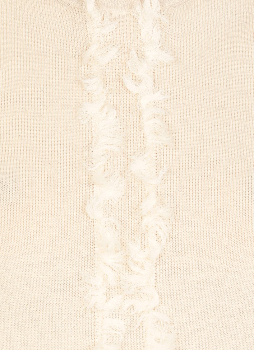 Uma Wang Ivory Cotton And Silk Sweater