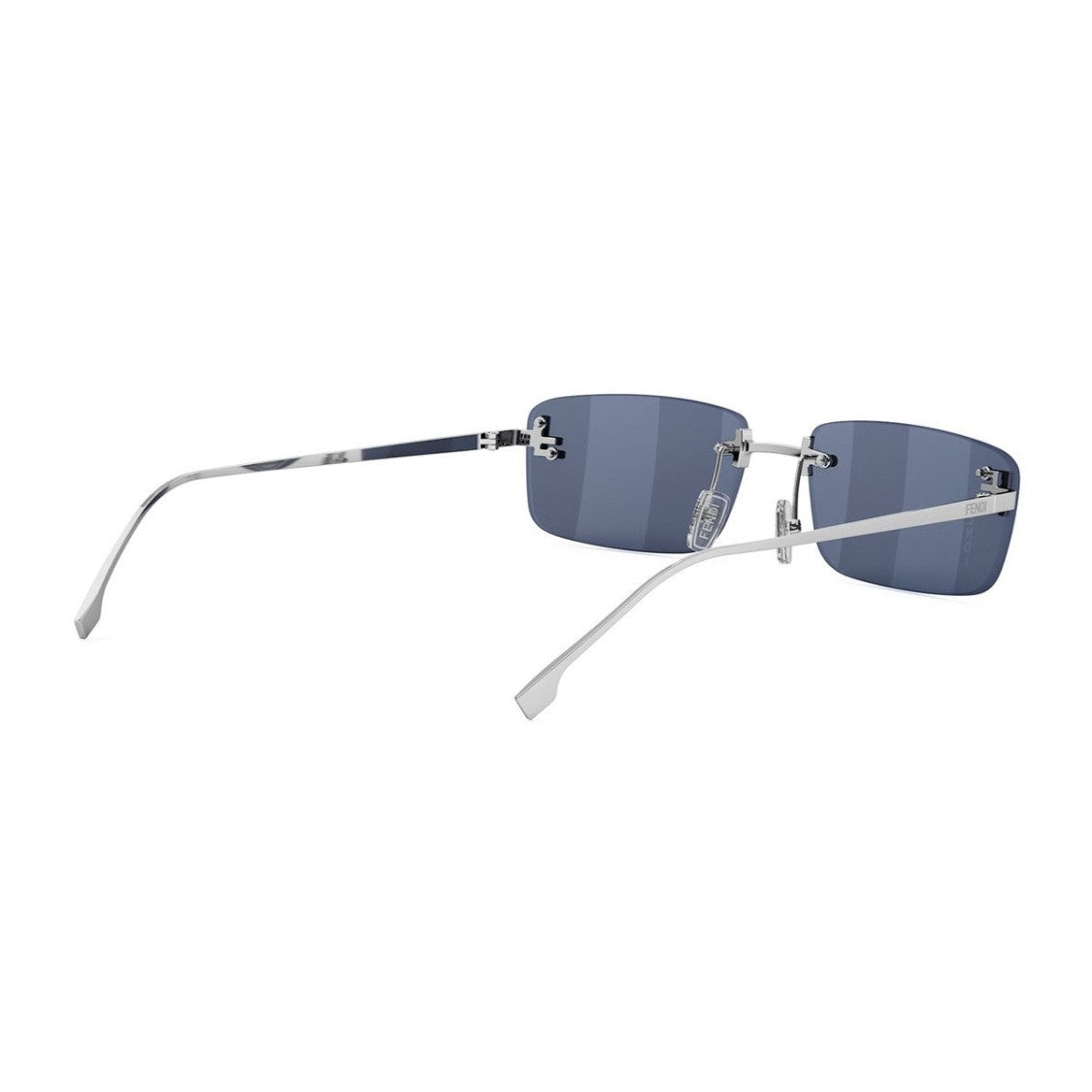 Fendi Silver Fendi First Crystal Rimless Sunglasses