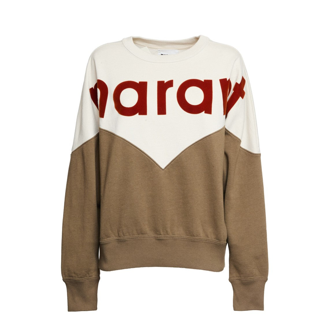 Isabel Marant Houston Two-Tone Cotton Logo Sweatshirt