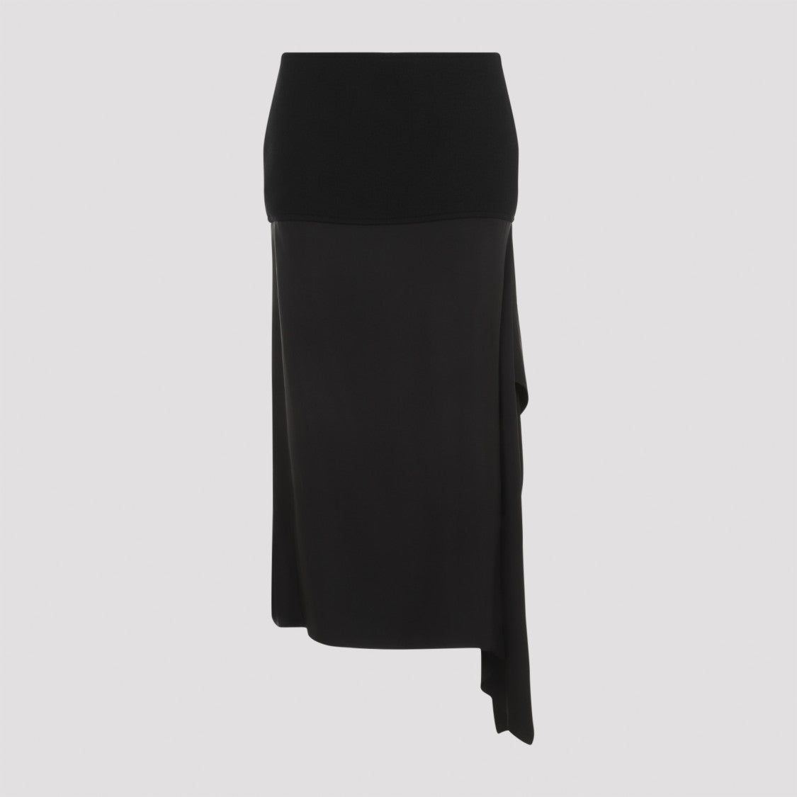 Jil Sander Wool Midi Skirt With Hem And Draping