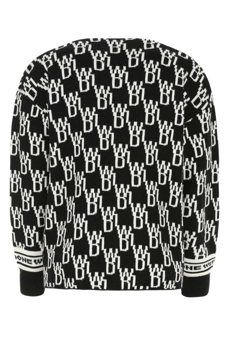 We11 Done Knitted Cardigan With Geometric Pattern
