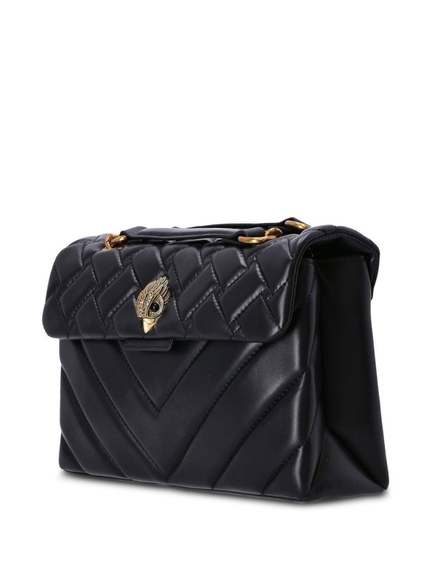 Kurt Geiger Quilted Calf Leather Shoulder Bag With Gold-Tone Clasp