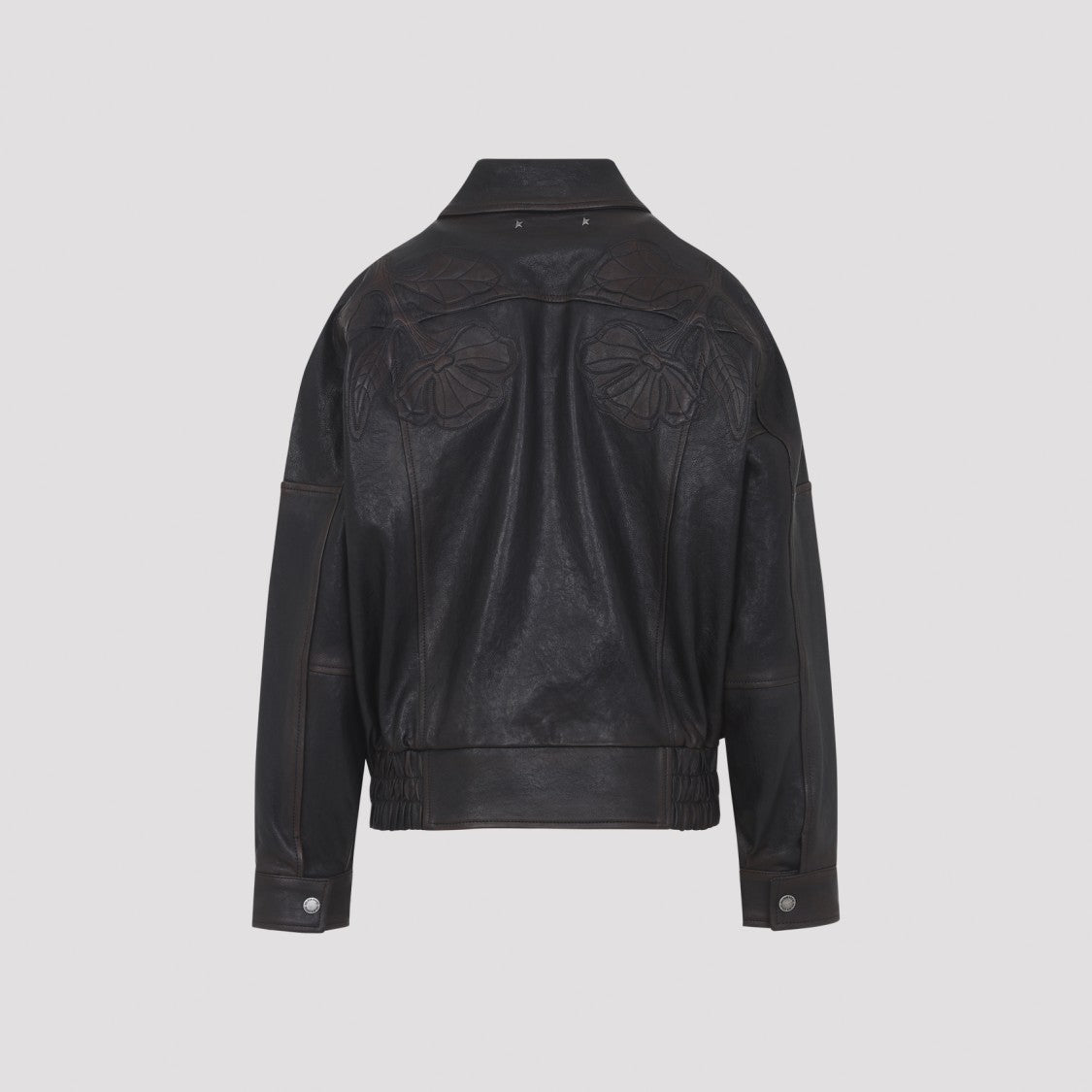 Golden Goose Leather Jacket With Classic Collar