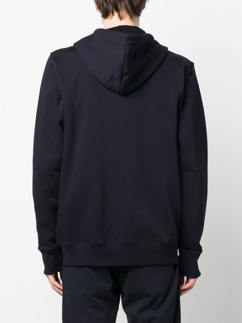 Paul Smith Men's Zip-Up Hoodie Sweater With Embroidered Logo