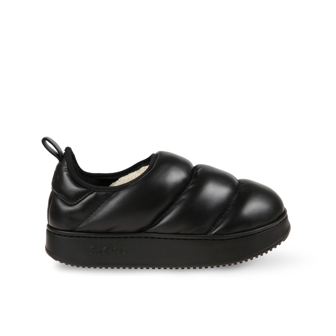 Smad Puffer-Style Slip-On Sneakers With Glossy Leather Finish