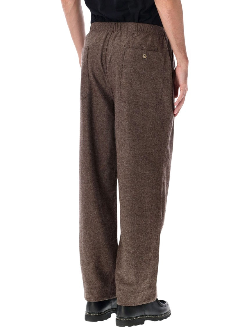 Namamica Belted Wide-Leg Textured Melton Flared Pants