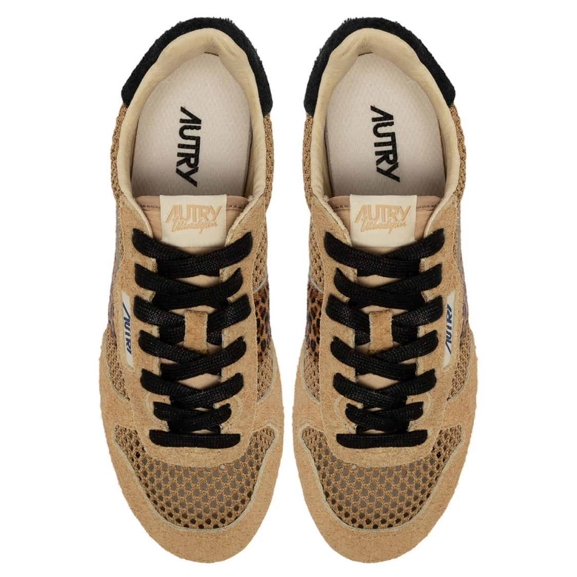 Autry Windspin Suede Blend Sneakers With Logo Detail