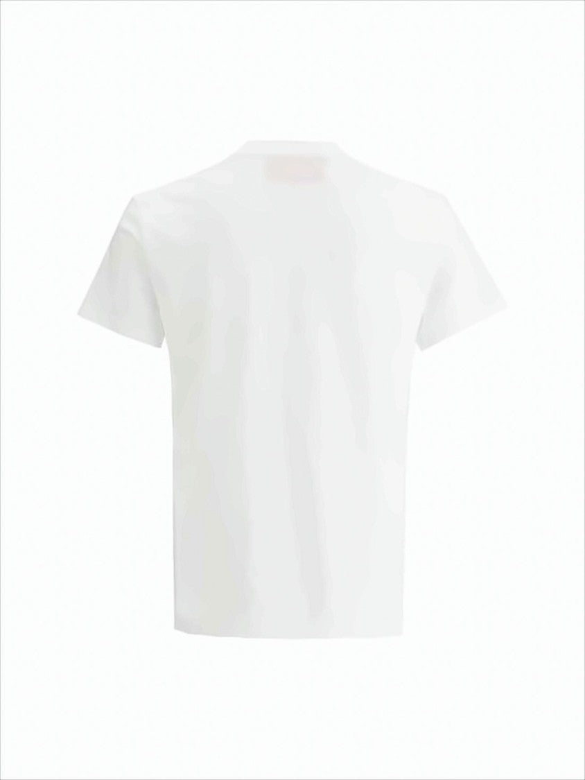 Valentino Garavani Minimalist Short-Sleeve T-Shirt With Subtle Logo Embroidery