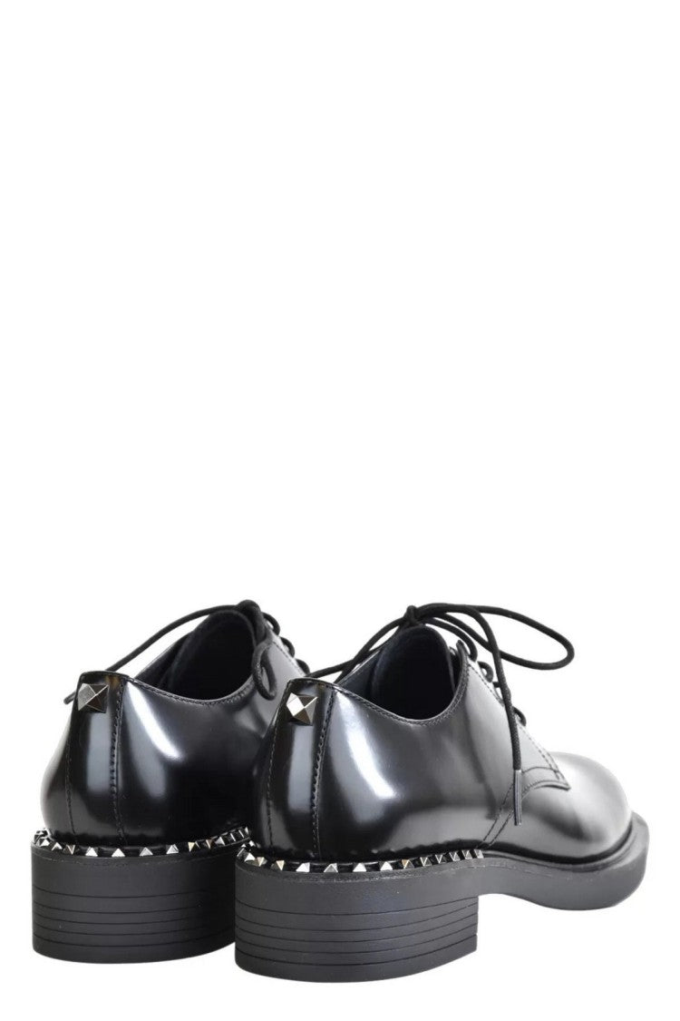 Ash Black Studded Sole Edge Leather Brogues