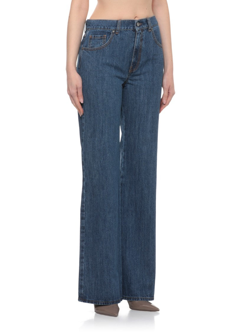 Parosh Blue Cojin Cotton Jeans