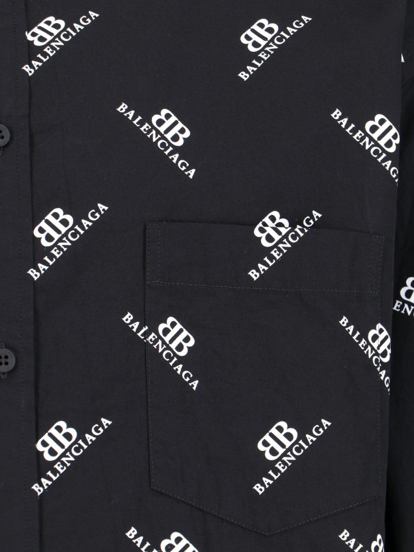 Balenciaga "Bb Monogram" Logo Shirt – Black