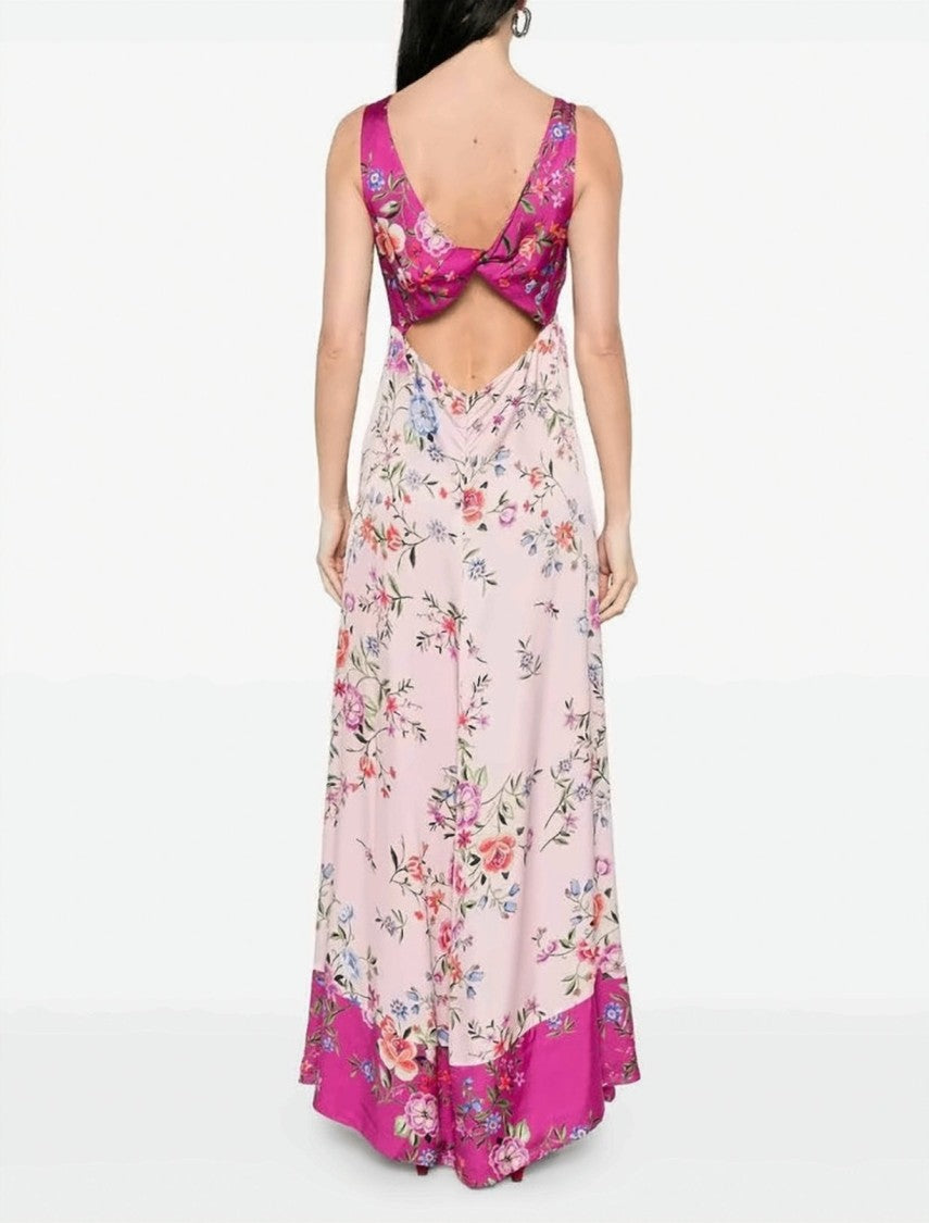 Liu Jo Long Floral V Neck Dress