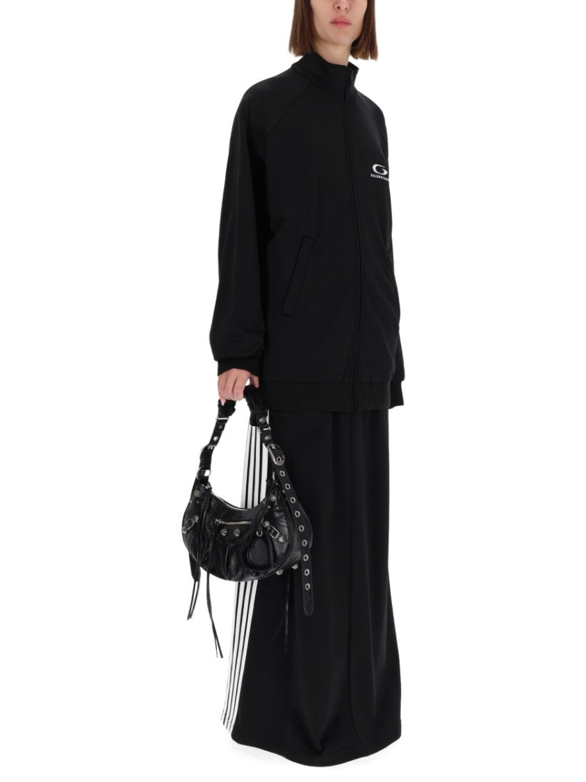 Balenciaga Front Zip Open Back Sweatshirt