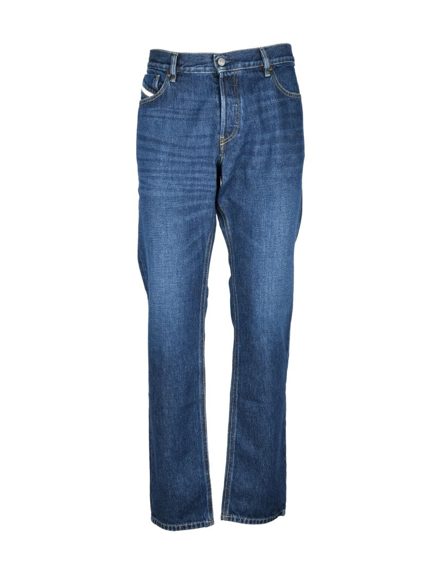 Diesel Blue Cotton Straight Jeans
