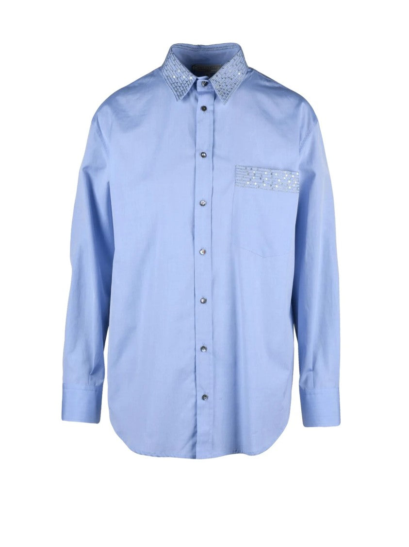 Antonelli Light Blue Cotton Shirt
